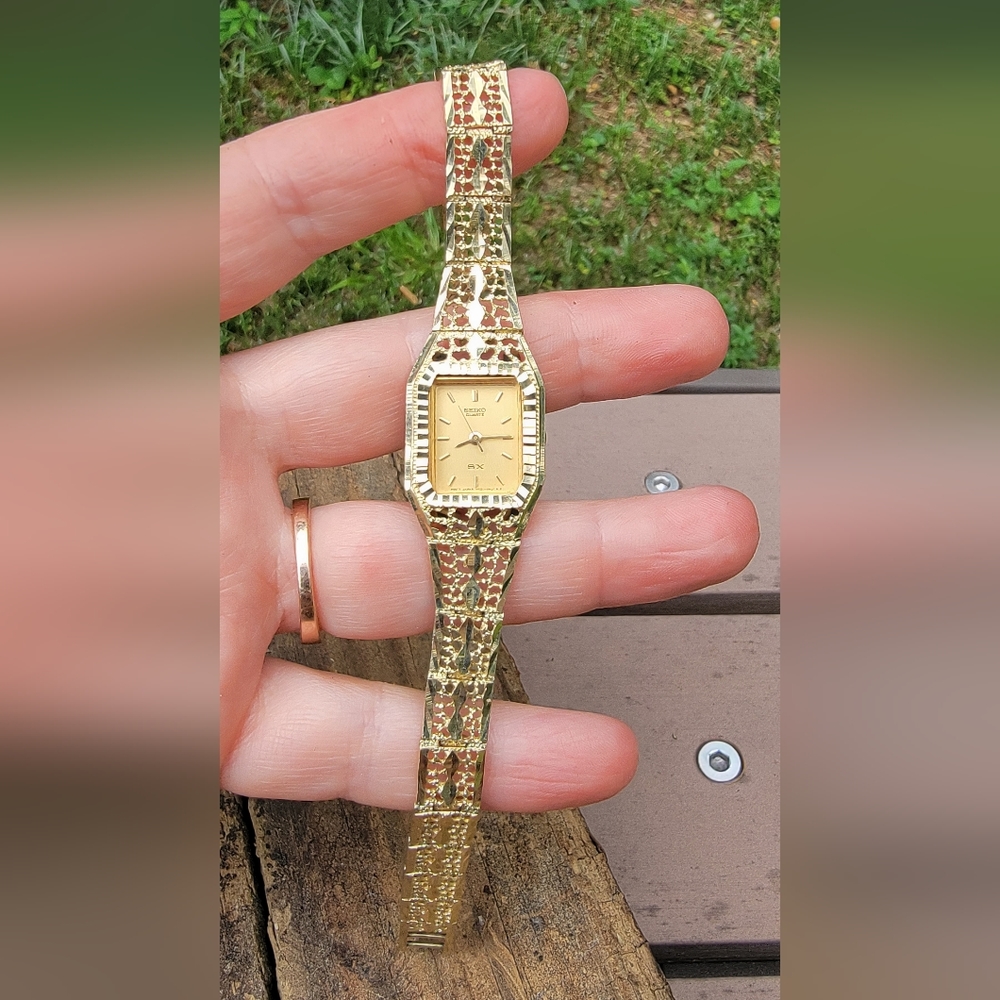 Seiko watch with a  10k solid gold bracelet
